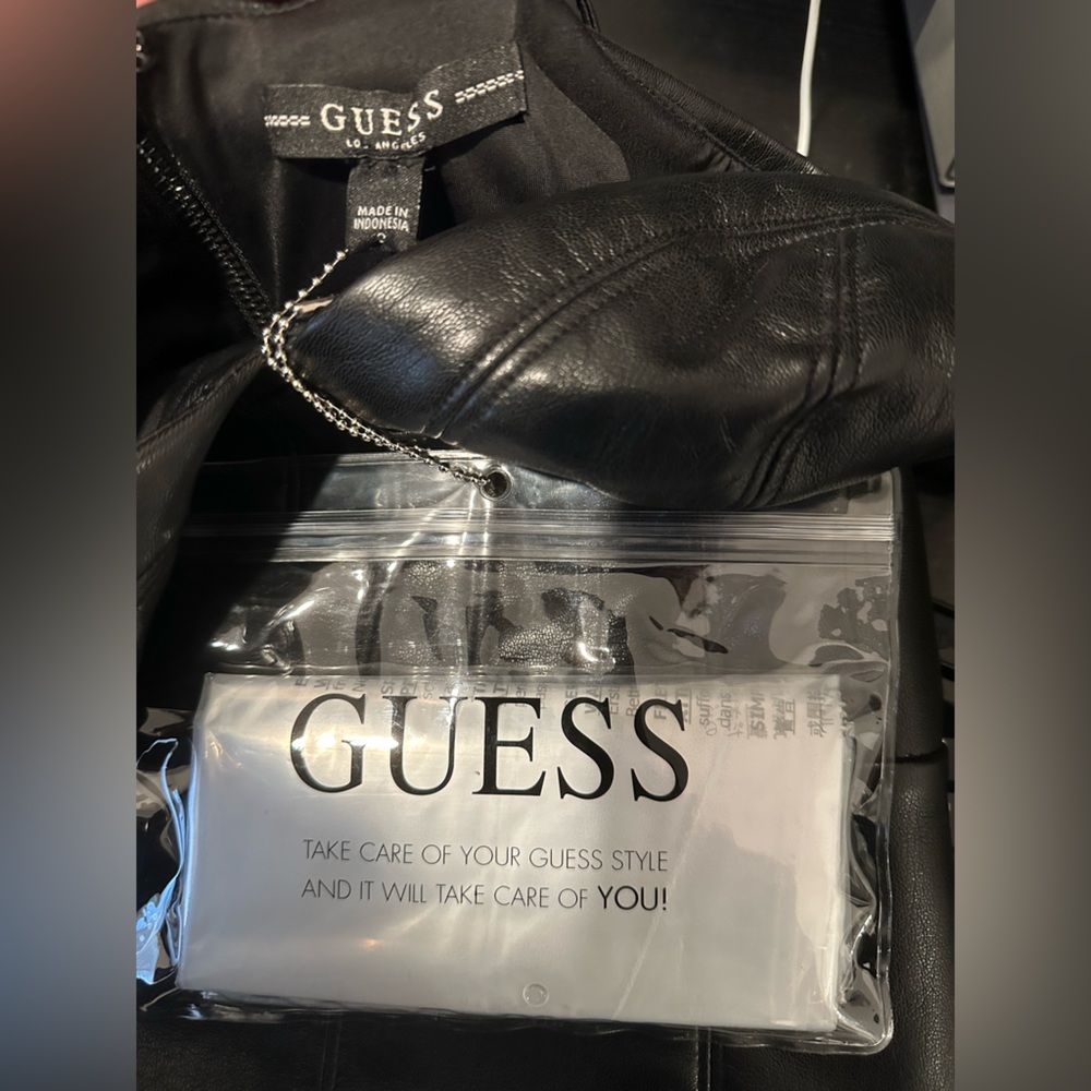NWT Guess Women’s Faux Leather Dress - Picture 5 of 5